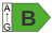 Energieeffizienzklasse B Symbol auf grünem Hintergrund