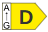 Energieeffizienzklasse D in Gelb mit Pfeil